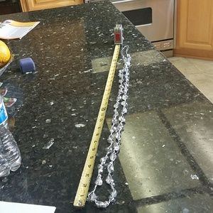 Silver crystal beads